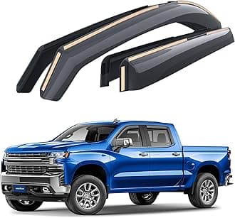 Goodyear Shatterproof in-Channel Window Deflectors for Chevrolet (Chevy) Silverado/GMC Sierra 1500 2019-2026 Crew Cab,Rain Guards,Window Visors,Vent Deflector, Truck Accessories,4pcs- GY003415LP
