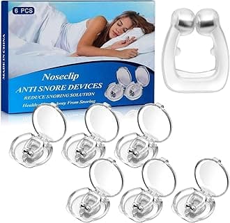 MS Esther Snore Stopper 6Pcs，Anti Snoring Devices, Silicone Magnetic Anti Snoring Nose Clip, Effective to Stop Snoring, Quieter Restful Sleep