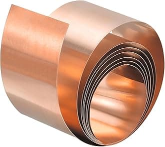 uxcell Copper Sheet Roll, Metal Foil Plate 1000mm x 35mm x 0.1mm