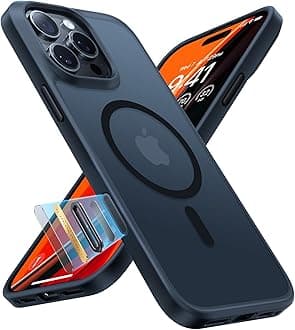 for iPhone 16 Pro Case with MagSafe, 12FT Military Grade Shockproof, Slim Thin but Sturdy, Velvety Touch and Anti-Slip Texture, Magnetic Protective for iPhone 16 Pro Case Cover, Matte Black