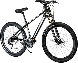 FitTrip Super Dominator 26T MTB | 21 SPD Shimano Gearset | Dual Crown Suspension | 160MM Disk Brakes | Unisex (Dark Edition)