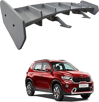Car Spoiler Compatible with KIA Sonet (Unpainted - Ps Grey Color) Car Spoiler with Light Weight Fiber Reinforced Plastic (FRP) Drilling Required.
