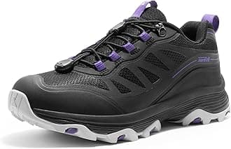 Women's Waterproof Hiking Shoes Quick Laces Outdoors Walking Trekking Camping Tennis Sneakers