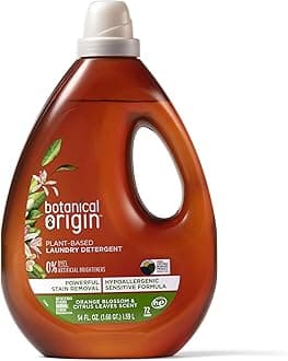 Botanical Origin Plant-based Laundry Detergent Orange Blossom and Citrus Leaves, 54 oz (72 loads) (Four Pack)