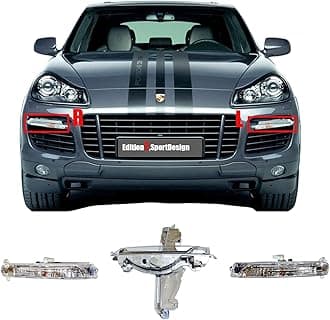 DRL Daytime Running Light Assemlby for 07-10 Porsche Cayenne 9PA1 957 Fit GTS S Turbo Sport 3.6L 4.8L 2007 2008 2009 2010 Front Turn Signal Lamp LED Side Right