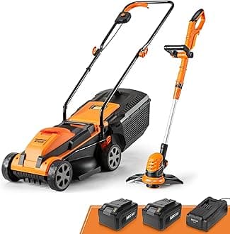 20VMWGT 24V Max 13-inch Lawn Mower and Grass Trimmer 10-inch Combo with 2x4.0Ah Batteries and Charger