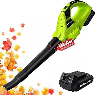 MuellerUltraStorm Cordless Leaf - Snow Blower, 130 MPH, 180 CFM Powerful Motor, Electric Leaf Blower for Lawn Care, Battery Powered Blower for Snow