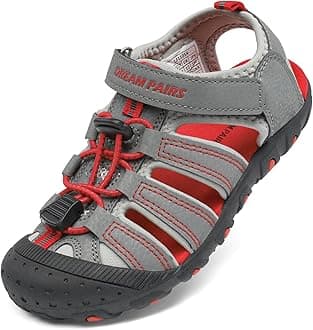DREAM PAIRS Boys Girls Closed-Toe Outdoor Summer Sport Sandals for Toddler/Little/Big Kid