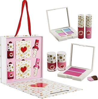 Toysical Makeup Kit for Teens - “LOVE” Makeup Gift Set for Young Teens, Girls or Women - Includes Eyeshadow Palette, Lip glosses, Blushes, Nail Polishes - Full Starter Kit for Beginners