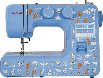 Cat Fancy Easy-to-Use Sewing Machine with Interior Metal Frame, Bobbin Diagram, Tutorial Videos, Made with Beginners in Mind!, Multi-Color
