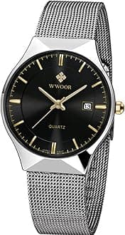 Men New Top Luxury Watch Ultra Thin Stainless Steel Mesh Band Quartz Wristwatch Fashion Casual Watches