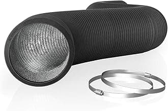 Flexible 12-Inch Aluminum Ducting, Heavy-Duty Four-Layer Protection, 25-Feet Long for Heating Cooling Ventilation and Exhaust