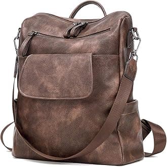 CLUCI Leather Backpack Purse for Women, Large Fashion Convertible Anti-theft, Travel Backpack Purses