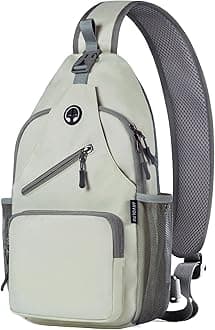 Sling Bag for Men Crossbody Backpack, Small Sling Backpack Mens Shoulder Bag, Casual Daypack Hiking Bag for Travel