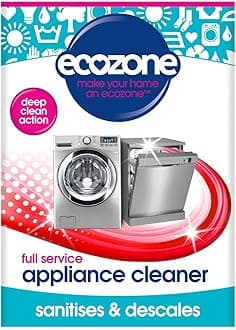 Full Service Appliance Cleaner, Washing Machine & Dishwasher Maintenance, Ultra Deep Machine Clean, Sanitiser Deodoriser & Descaler, Limescale Remover Detergent, Natural Vegan Eco Friendly