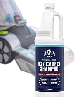 Rocco & Roxie Supply Co Carpet Cleaner Solution for Pets - Use In Any Carpet Shampooer Machine - Deep Cleaning For Everyday Dog Odor On Carpets, Couch, Upholstery, and Rugs