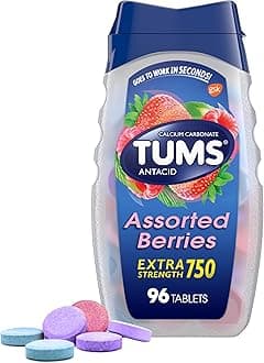 Extra Strength Assorted Berries Antacid Tablets for Heartburn Relief, 96 count