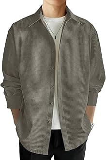 Leriya Fashion Men's Formal Button Down Shirt – Slim Fit Shirt's for Men | Textured Long Sleeve Polycotton| Business & Meeting Ready (Available in Plus Size and Combo Pack of 2)