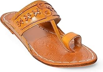 COUNTLESS STEPS Kolhapuri Chappal for Men | Leather Slippers | Kolapuri Chapal - B-PARENT A13