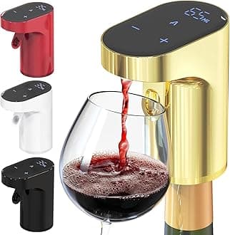 Sipvault - Drink Dispenser Liquor, Sipvault Smart Dispenser, Electric Wine Decanter Aerator Dispenser Pourer, Adjustable Quantity Liquor Wine Pump (Gold)