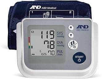 A&D Medical Blood Pressure Monitor for Home Use, UA-767F, Wide-Range Cuff (8.6-16.5"/22-42cm), 4 User, Easy to Use, Body Movement & Cuff Fit Detection Error, Batteries, Carrying Case