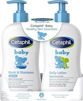 Cetaphil, Baby, Healthy Skin Essentials Set, 2 Piece Set, Shampoo and Lotion, Kids