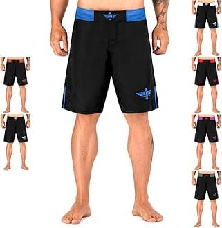 Elite SportsBJJ Shorts for Men – MMA Fight Shorts, No Gi, Jiu Jitsu, Grappling, Boxing, Kickboxing, Cage Fighting, UFC Training Shorts