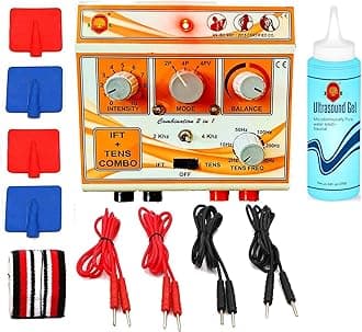White Electro Whole_Body Physiotherapy TENS with IFT Combo Machine Massager(2 in 1) For Physiotherapy