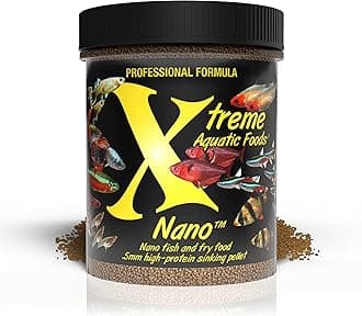 Xtreme Nano 0.5mm Sinking Pellets – High-Protein Fish Food for Nano & Community Fish, Krill-Based Formula for Color, Immune Support, and Vitality – Complete Nutrition for Small Aquarium Species (9oz)