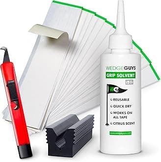 Wedge Guys Golf Grip Kit (Deluxe Grip Kit: Hook Blade, 15 Grip Tape Strips, 4 Ounce Solvent, Rubber Vise Clamp)