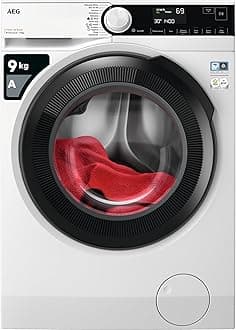 7000 Series Washing Machine 9kg LFR73944B, ProSteam Freestanding Washing Machine with steam using 96% less water, 9kg Load, 1400rpm Spin, Energy Class A, White