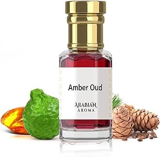 Amber Oud Attar | Woody Spicy Amber Rosemary Oudh Attar perfume for man | 100% Perfume | Alcohol-Free Long Lasting Roll On Itra | Oriental Attar Perfume (6ml)