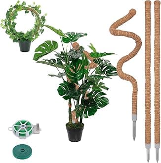 3 Pack Moss Pole, 30 Inch Bendable Monstera Plant Support