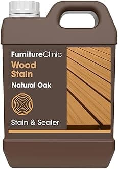 Furniture Clinic Wood Stain - Fast Drying, Highly Concentrated and Easy to Apply Wood Stain for All Indoor and Outdoor Wood (Natural Oak, 2.5 Liter)