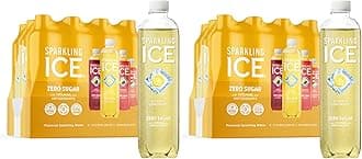 Sparkling Ice Lemonade Variety Pack, Flavored Sparkling Water, Zero Sugar, with Vitamins and Antioxidants, 17 fl oz, 12 count (Berry Lemonade, Raspberry Lemonade, Peach Lemonade, Classic Lemonade)