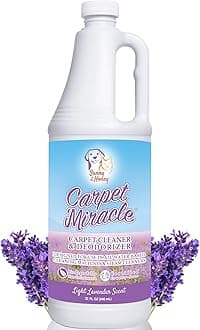 Carpet Miracle - Carpet Cleaner Solution Shampoo for Machine Use, Deep Stain Remover and Odor Deodorizing Formula, Use On Rug Car Upholstery and Carpets (Light Lavender Scent, 32FL OZ)