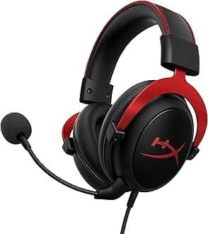 HyperX Cloud II Gaming Headset - 7.1 Surround Sound - Memory Foam Ear Pads - Durable Aluminum Frame - Multi Platform Headset - Works with PC, PS4, PS4 PRO, Xbox One, Xbox One S - Red (KHX-HSCP-RD)