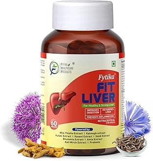 Fit Liver Detox Supplement with Milk Thistle (60 Tablets) | For Healthy and Strong Liver| Enriched with Milk Thistle, Kalmegh, Kutaki, Curcumin, Bhuiamlaki and Probiotics
