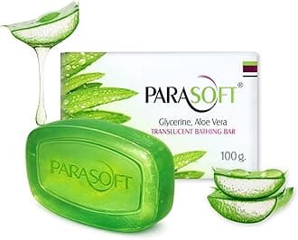Parasoft Translucent Bathing Bar – 100 g for Dry Skin Care with Glycerine, Aloe Vera & Vitamin E – Gentle Daily Cleansing Soap for Sensitive Skin