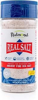 Redmond Real Sea Salt - Natural Unrefined Gluten Free Fine, 10 Ounce Shaker (1 Pack)