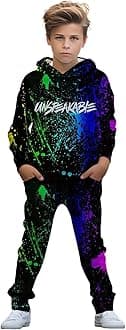 Genericunspeakable merch for kids ages 5-14, Comfortable Spring/Autumn Wear! Comfy Regular Fit Hoodie Top And Sweatpants Set,