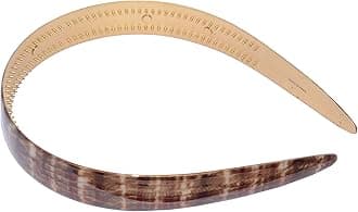 Parcelona French Wide 3/4" Celluloid Headband Women Hair Accessories, Made in France (Strata Maroon Red, 3/4")