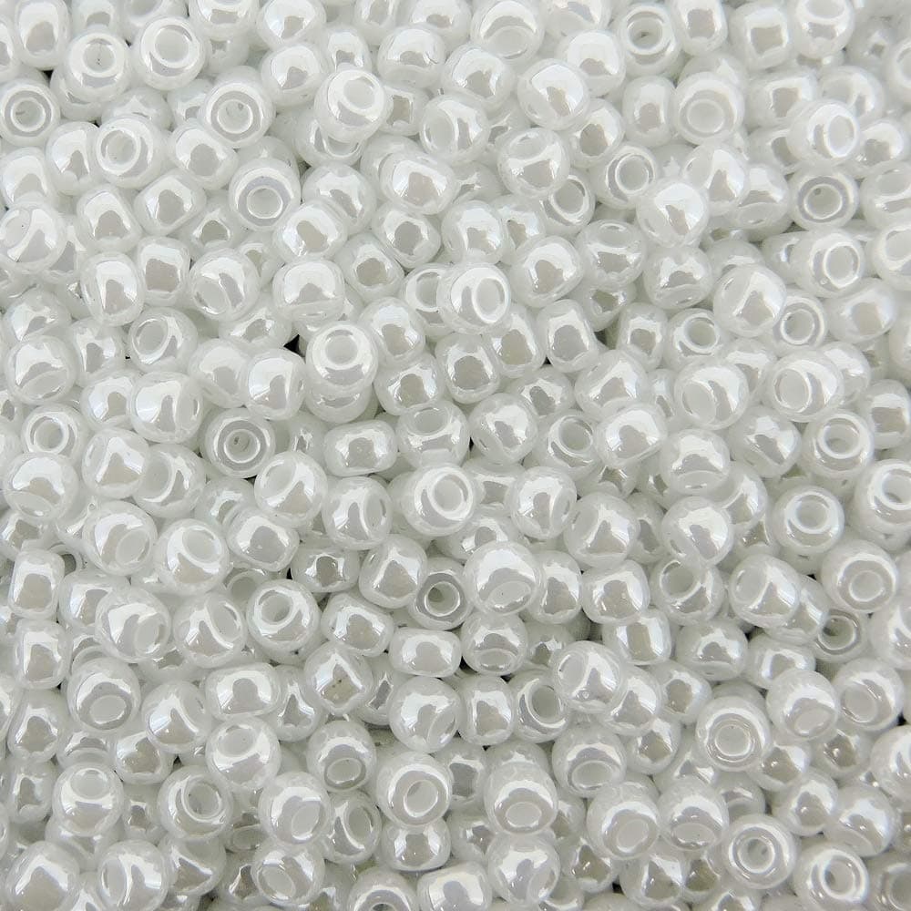 Miyuki Round Seed Bead -8/0 22g -White Ceylon