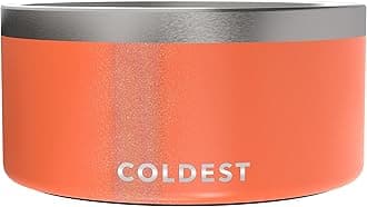 Coldest Dog Bowl - Stainless Steel Non Slip No Spill Proof Skid Metal Insulated Dog Bowls, Cats, Pet Food Water Dish Feeding for Large Medium Small Breed Dogs (200 oz, Candy Red Glitter)