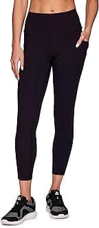 RBXActive Women's Ultra Soft Solid Workout Running Yoga Leggings with Pockets