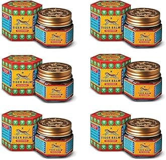 Tiger Balm Red Ointment | 21ml each | Pack of 6 | Ayurvedic Pain Relief Balm | for Effective Relief from Joint Pain, Back Pain, Body Pain, Knee Pain, Muscular Ache & Sprain | Combo Pack