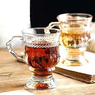 Syanka Italian Premium Glass Coffee Mug Tea Cups Set of 6 - 150 ML, Transparent, Glass Cups Set for Tea, Coffee, Green Tea, Herbal Tea, Lemon Tea, Milk Cup