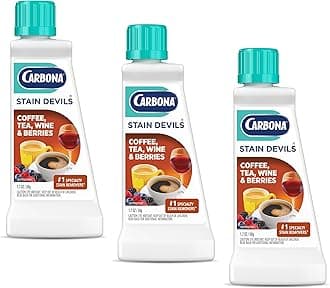 Carbona Stain Devils® #8 | Coffee, Tea, Wine & Juice | Professional Strength Laundry Stain Remover | Multi-Fabric Cleaner | Safe On Skin & Washable Fabrics | 1.7 Fl Oz, 3 Pack