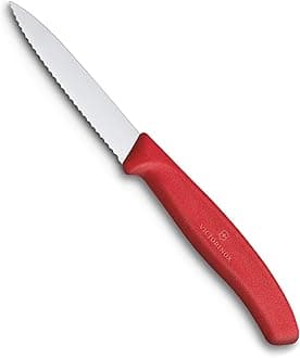 "Victorinox VIC-6.7631 Swiss Classic Paring 3¼"" Serrated Spear Point Blade 5/8"" width at handle Red", multicolor, m
