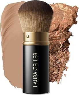 LAURA GELLER NEW YORK Retractable Airbrush Kabuki Brush for All Face Makeup & Foundation for Liquid, Cream and Powder Face Makeup With Aluminum Handle